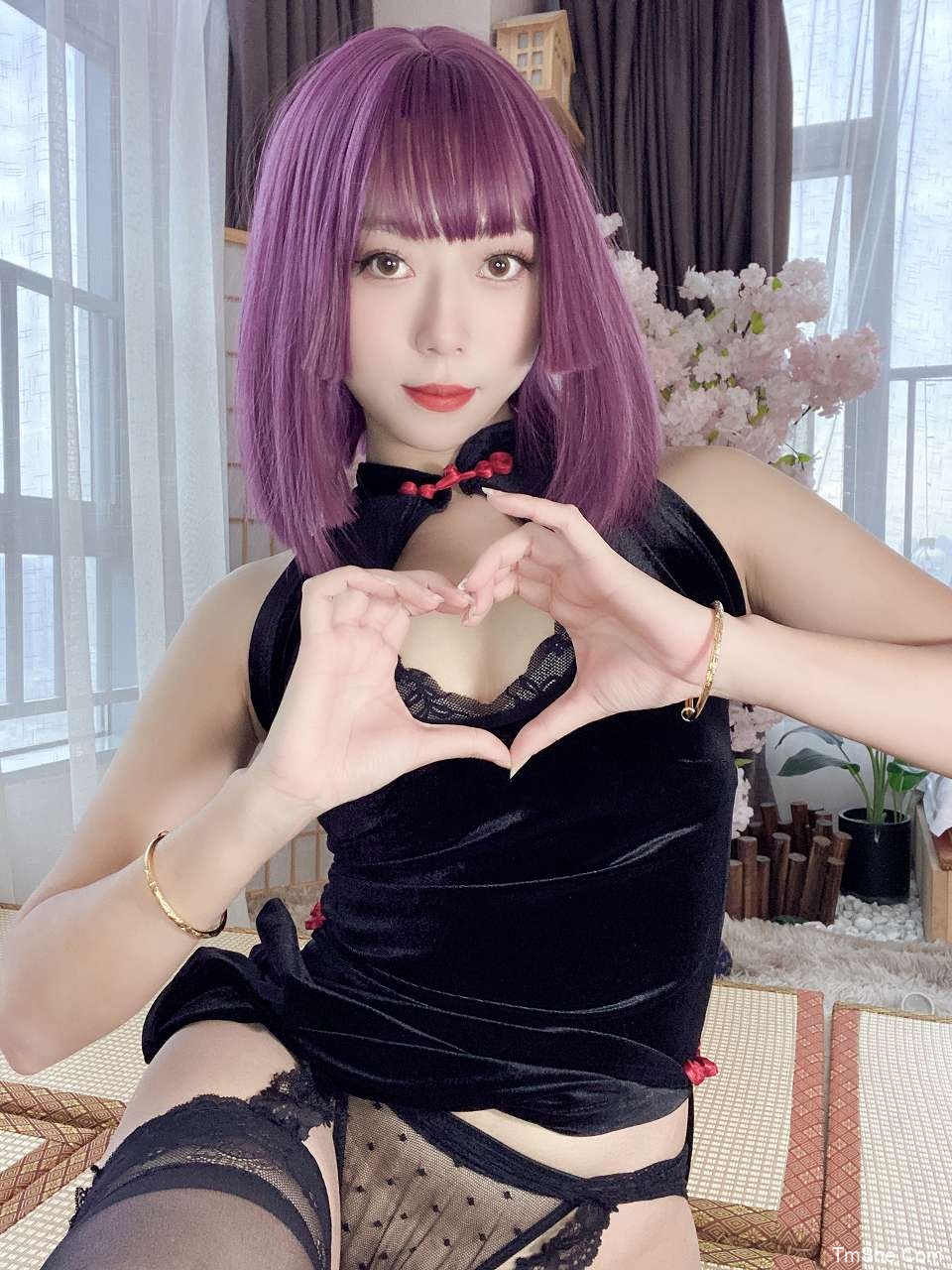 「Money冷冷」高叉 – 旗袍蕾丝裙(107P/1V/2.42GB)-猫萌