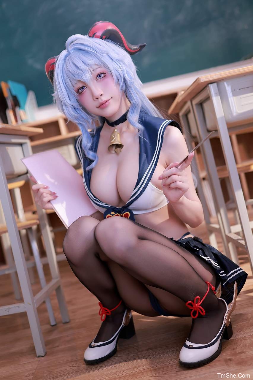 「水淼aqua」2月 – 甘雨JK(50P/89MB)-猫萌