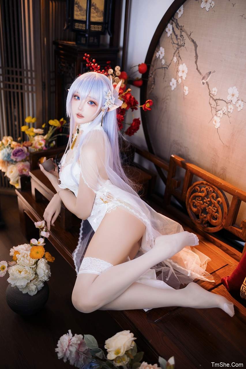 「瓜希酱」COS图包 – 阿尔比恩旗袍(20P/62MB)-猫萌