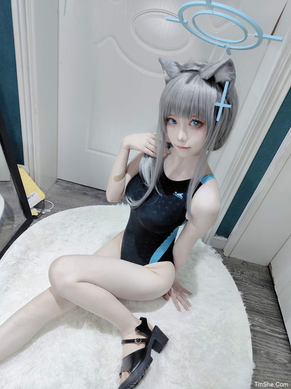 御子miko(miko3) 碧蓝档案 – 泳装白子(57P/328MB)-猫萌
