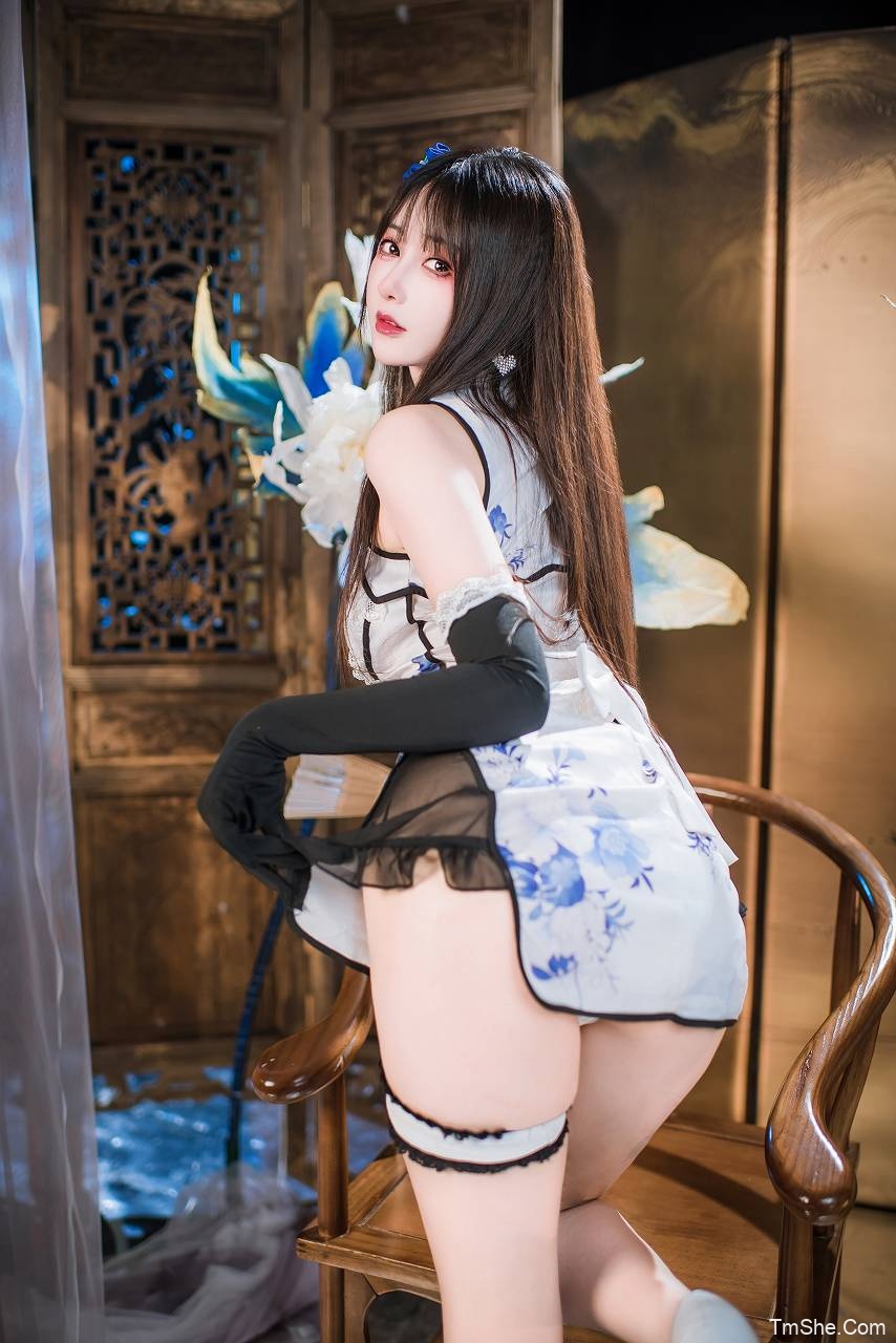 「羽生三未」瓶儿 – 青花瓷旗袍(25P/307MB)-猫萌