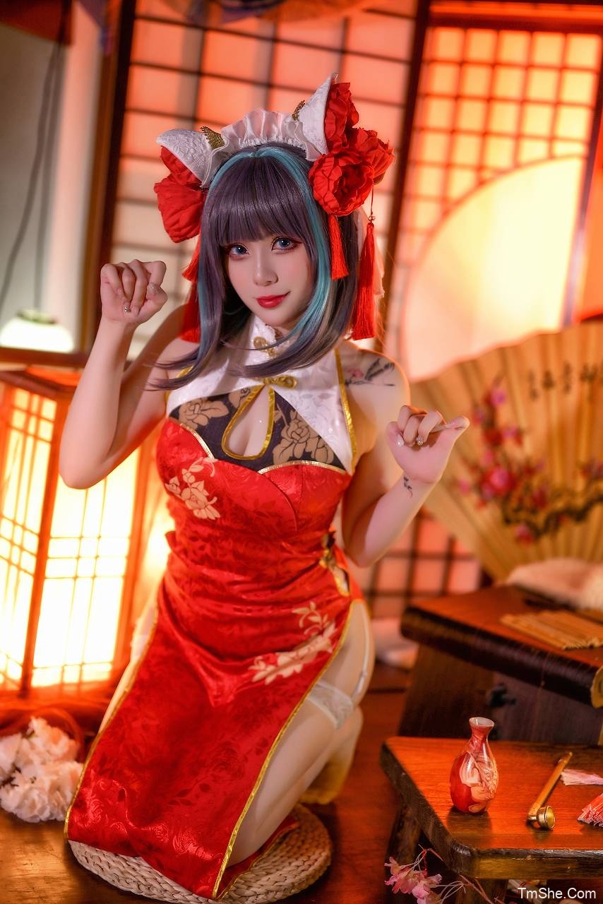 「Zyra秋」柴郡 – 红旗袍(20P/259MB)-猫萌