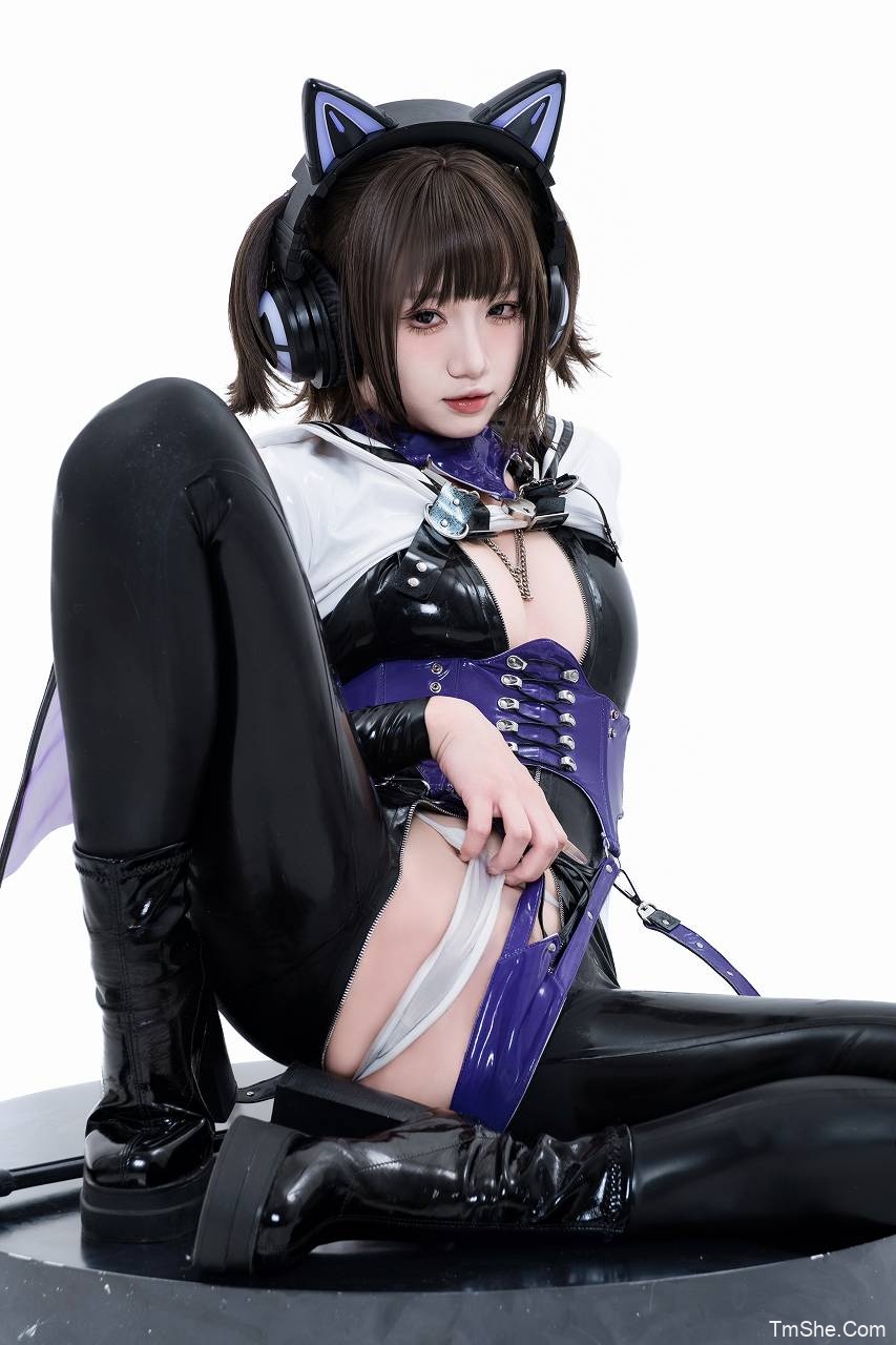 「柒柒要乖哦」摄影素材 – 胶衣猫耳娘(78P/689MB)-猫萌