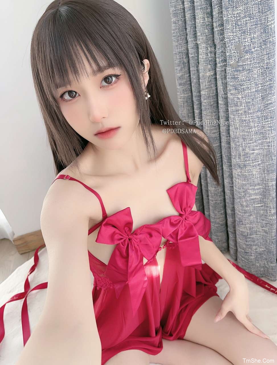 「一勺大布丁」图集 – 圣诞红丝绒(58P/235MB)-猫萌