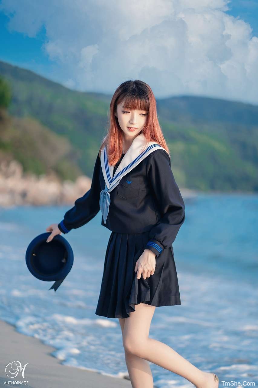 「祖木子」摄影素材 – 海边日落JK(72P/701MB)-猫萌
