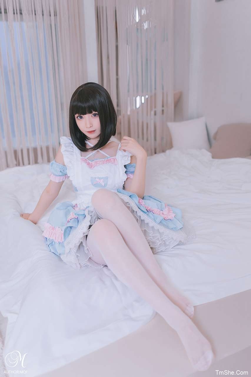 「祖木子」摄影素材 – 粉蓝女仆(16P/125MB)-猫萌