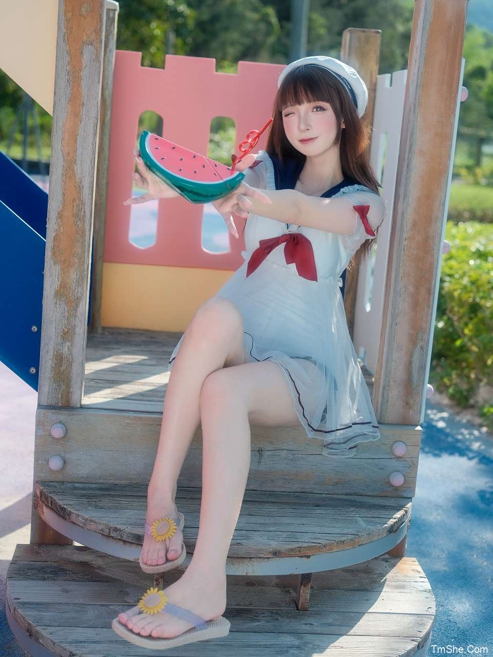 「祖木子」摄影素材 – 海军领泳装(27P/227MB)-猫萌
