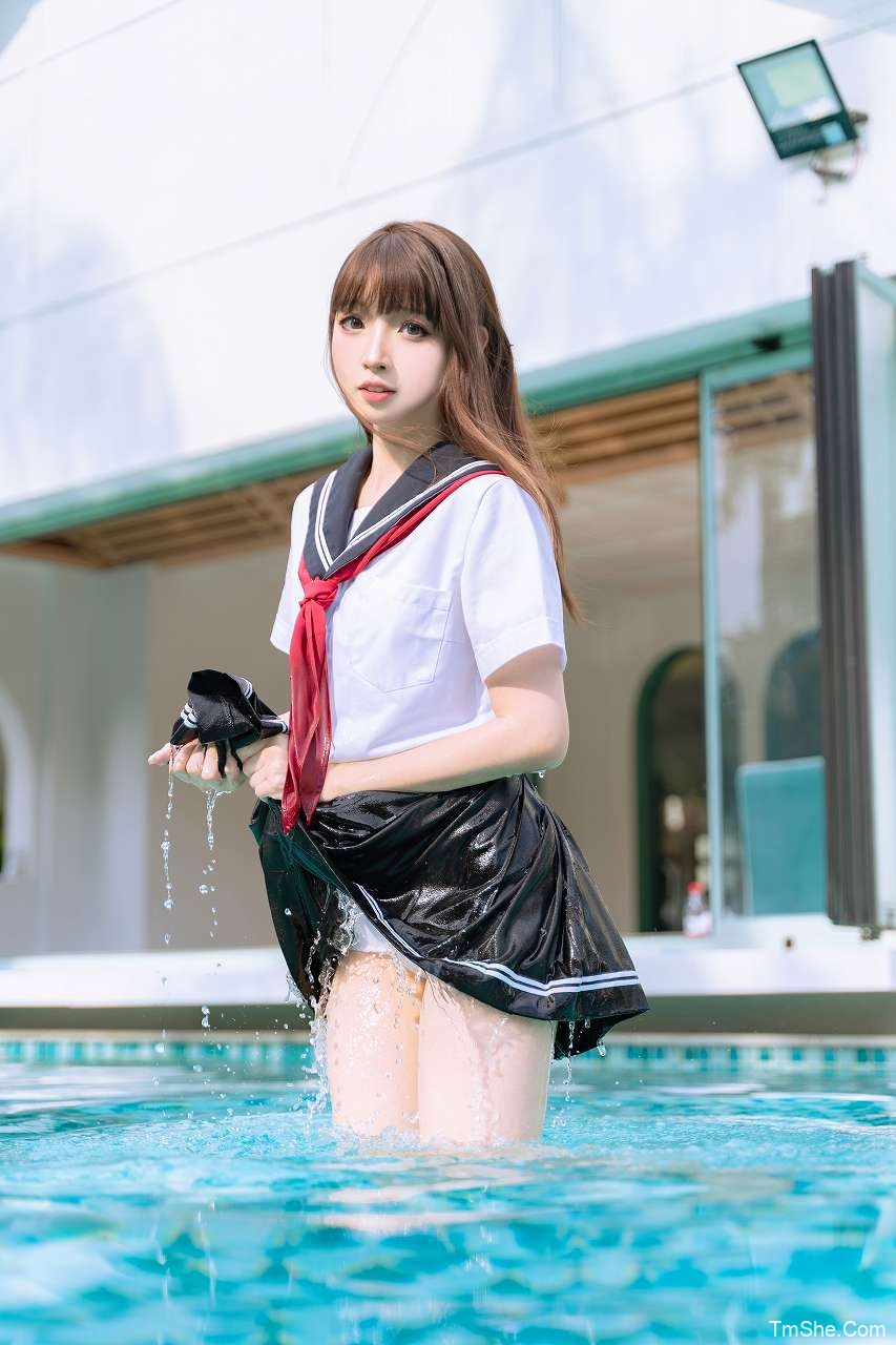 「祖木子」JK雇佣兵 + 泳池JK(35P/346MB)-猫萌