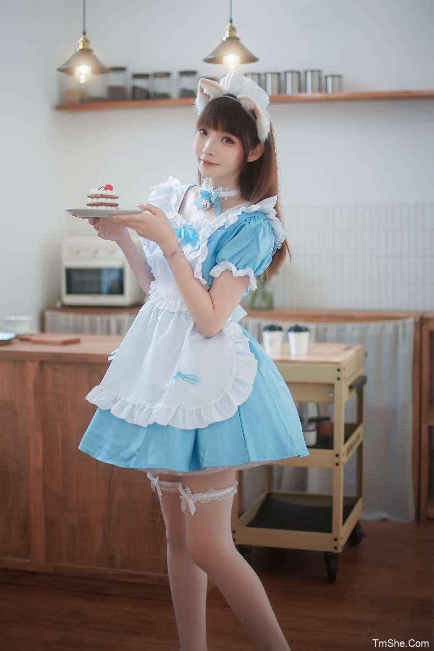 「祖木子」绘画素材 - 蓝色猫咪女仆(16P/106MB)-猫萌