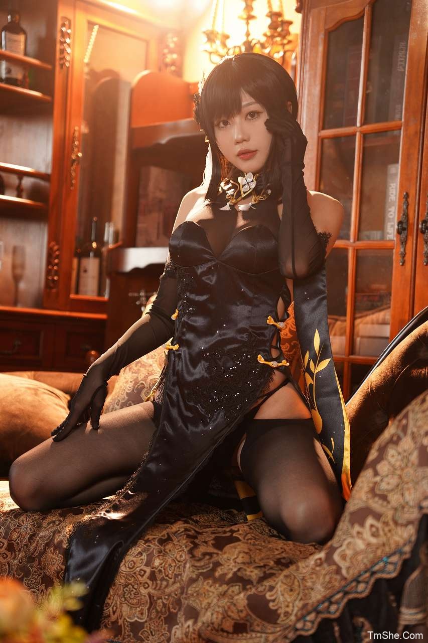 「无影喵Ghost」绘画素材 –  镇海黑旗袍(131P/4V/3.71GB)-猫萌
