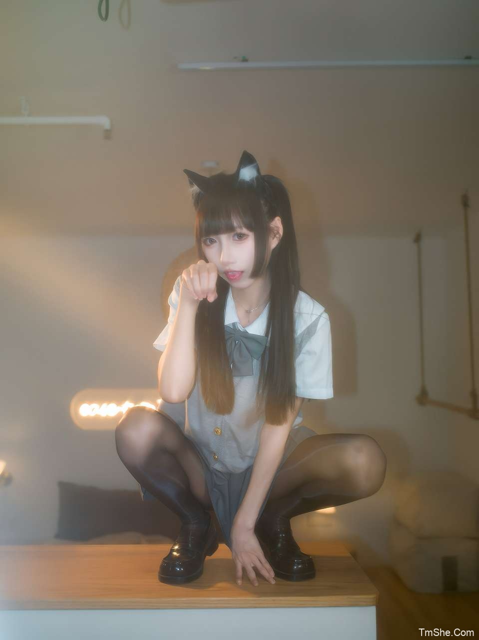 「COSER小梦酱」牛肉干 + 小天海JK(24P/176MB)-猫萌