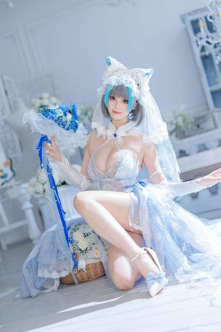 「蜜汁猫裘」COS视图 – 柴郡花嫁(134P/2V/6.95GB)-猫萌