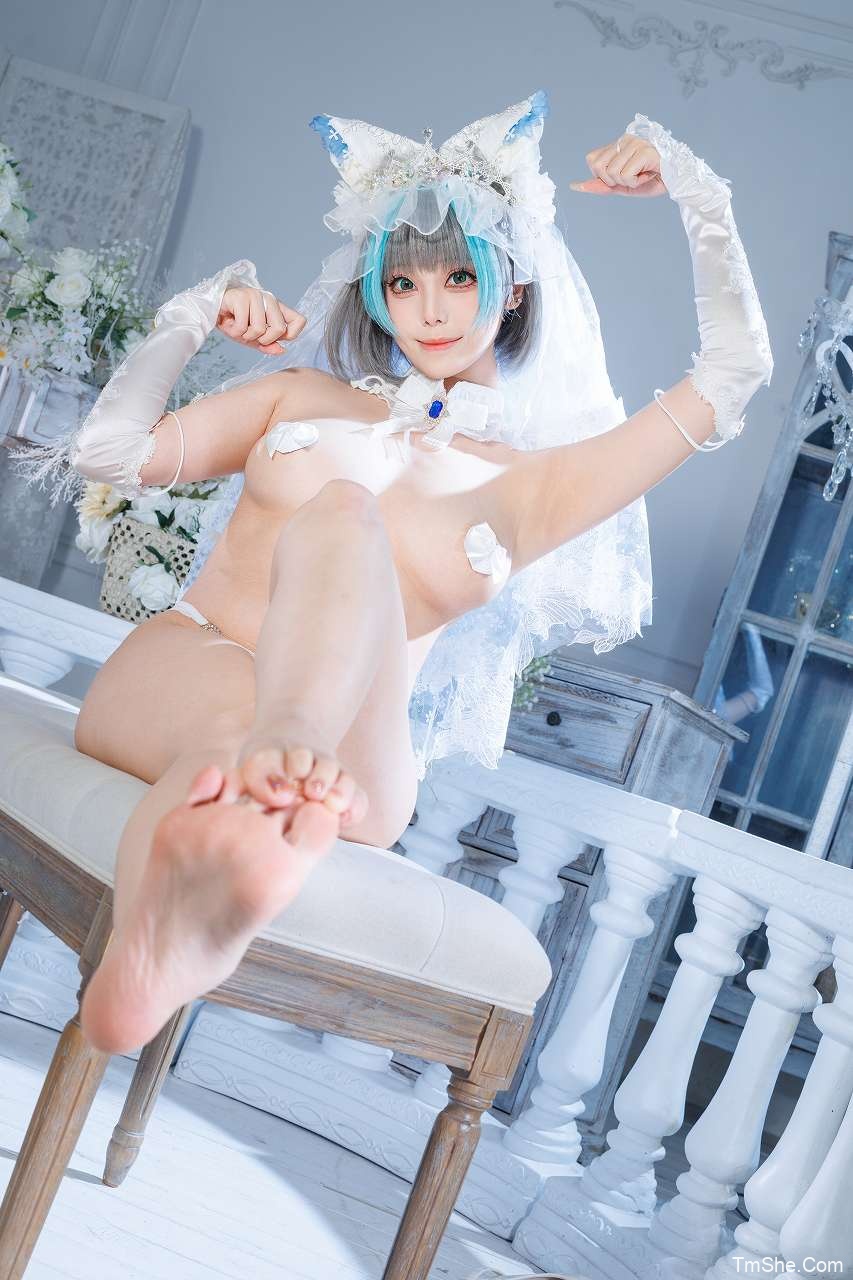 「蜜汁猫裘」COS视图 – 柴郡花嫁(134P/2V/6.95GB)-猫萌
