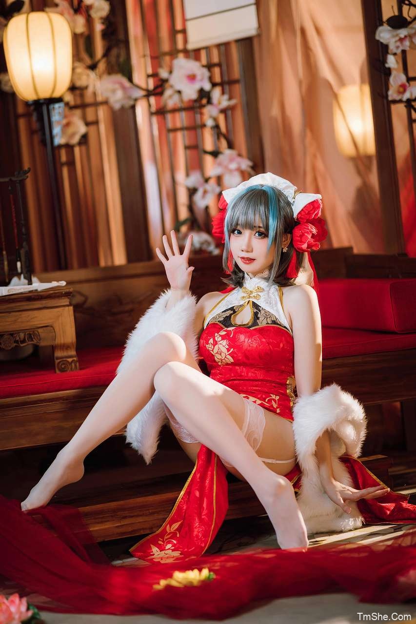 「焖焖碳」绘画素材 – 柴郡旗袍(29P/509MB)-猫萌