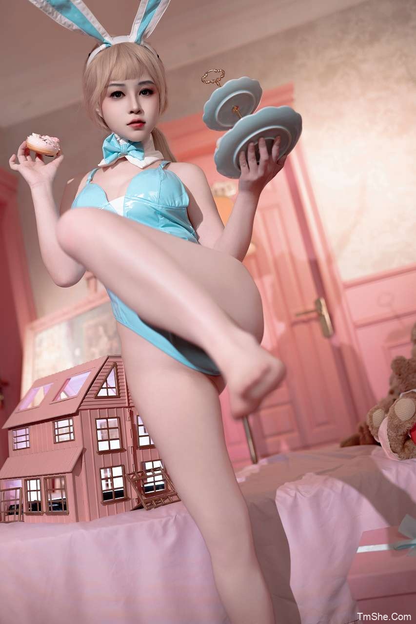 （晕崽Zz）柳郁子 摄影作品 – 蓝色兔女郎(61P/577MB)-猫萌