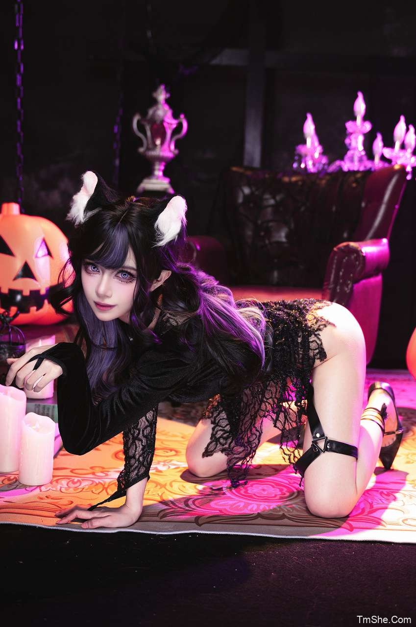 「Shika小鹿鹿」摄影素材 – 万圣节魔女(35P/1V/708MB)-猫萌