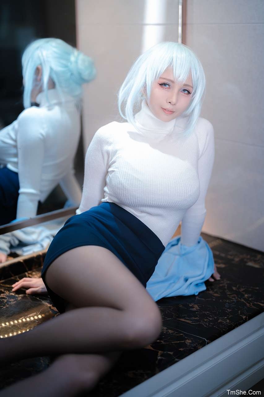 「上杉绘梨落」COS素材 – 雪女(48P/803MB)-猫萌