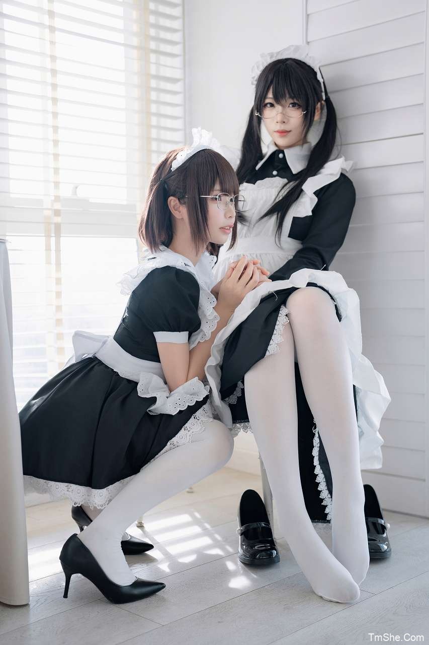 「轩萧学姐」摄影素材 – 双人女仆 预售版(110P/1V/665MB)-猫萌