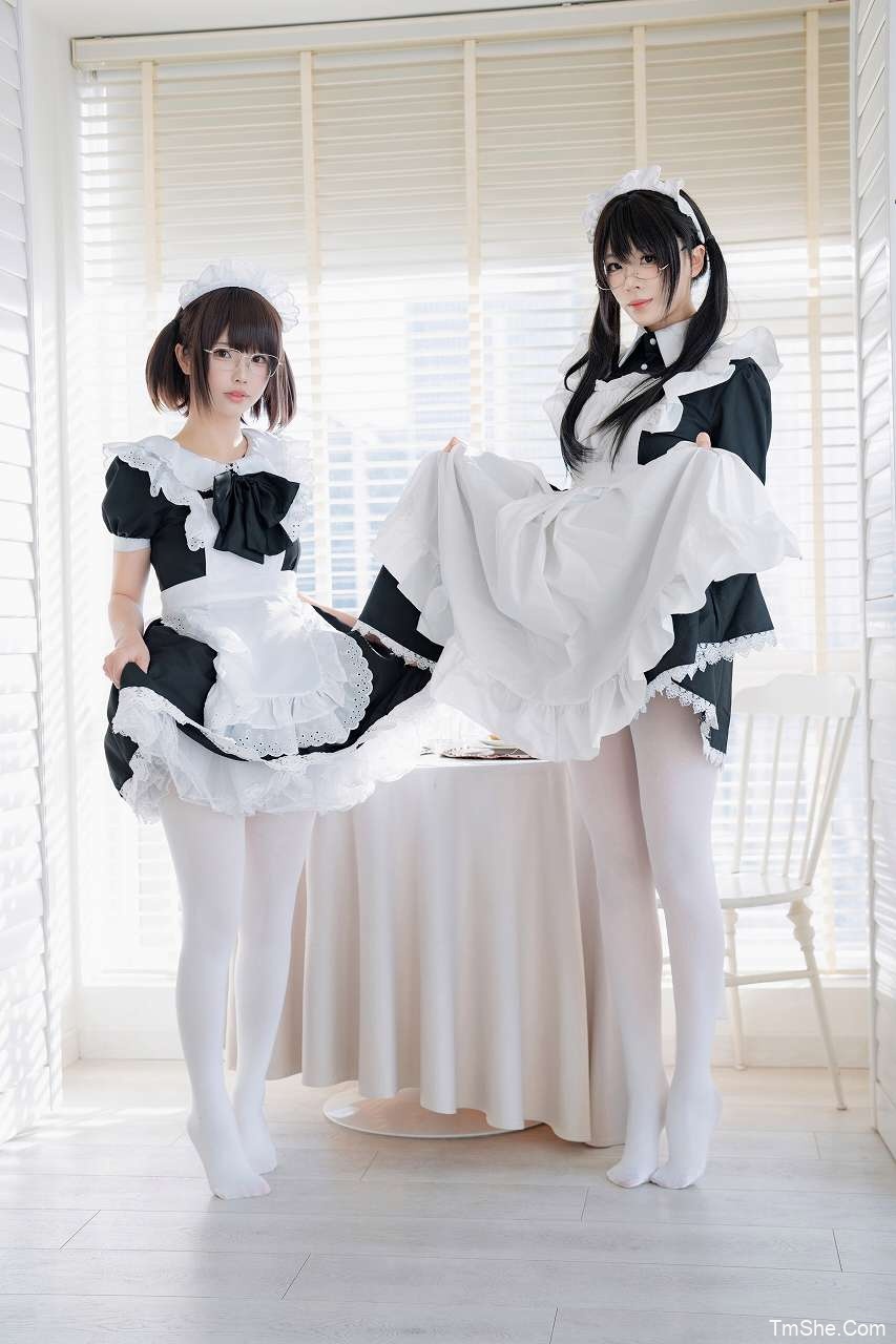 「轩萧学姐」摄影素材 – 双人女仆 预售版(110P/1V/665MB)-猫萌