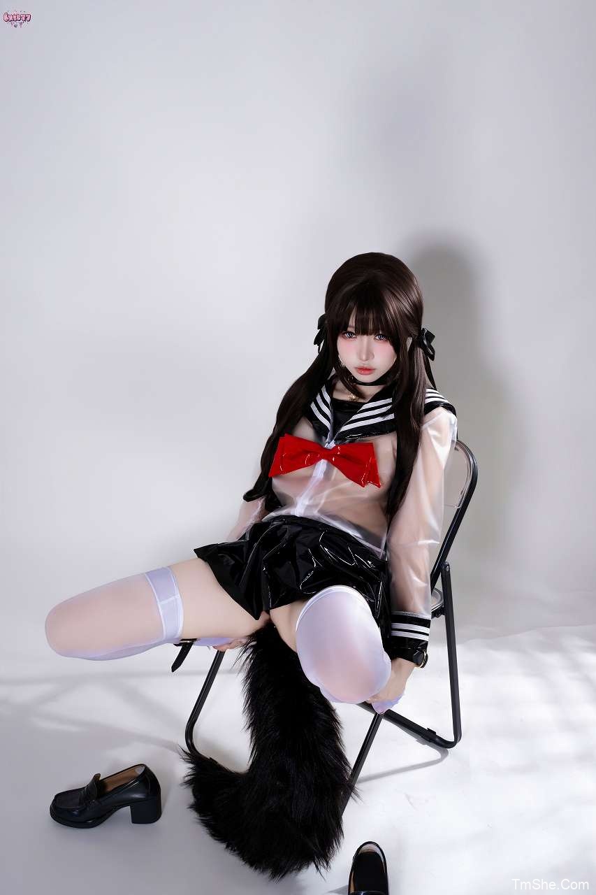 「柒柒要乖哦」绘画素材 – 兽尾透明JK(112P/1V/1.86GB)-猫萌