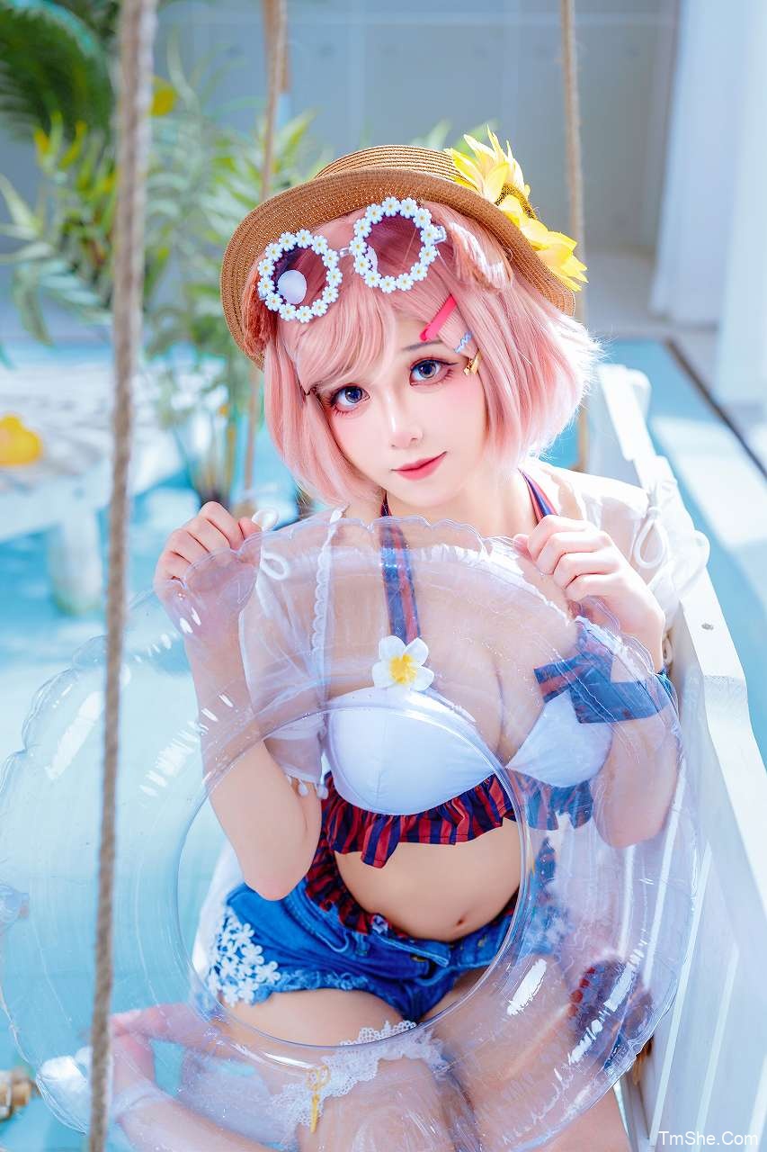 「Tomoyo酱」绘画素材 – 明日方舟 澄闪水着(28P/115MB)-猫萌