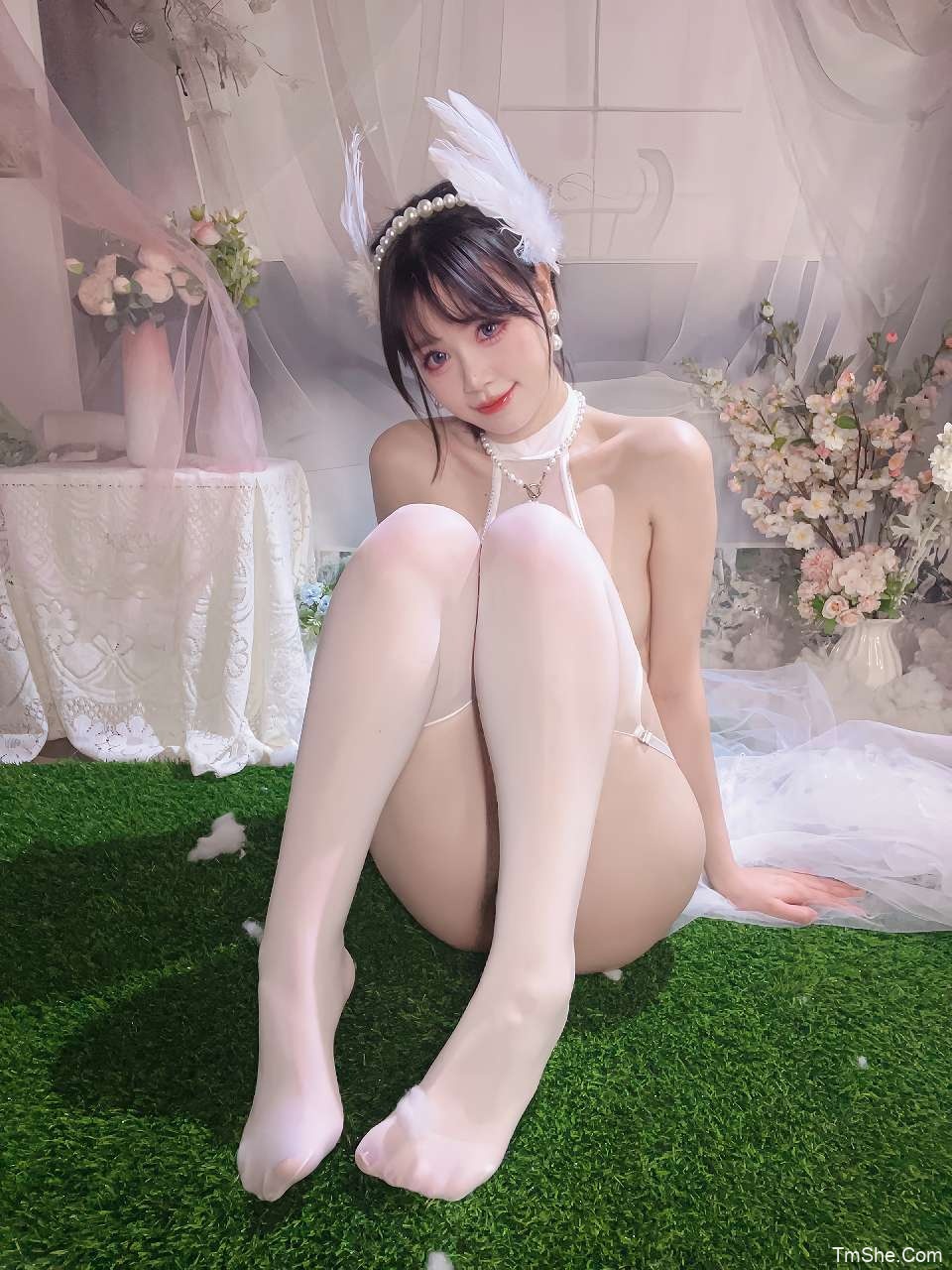 星黛鹿鹿(千反田鹿子)绘画素材 – 舰长 白丝花嫁(46P/89MB)-猫萌