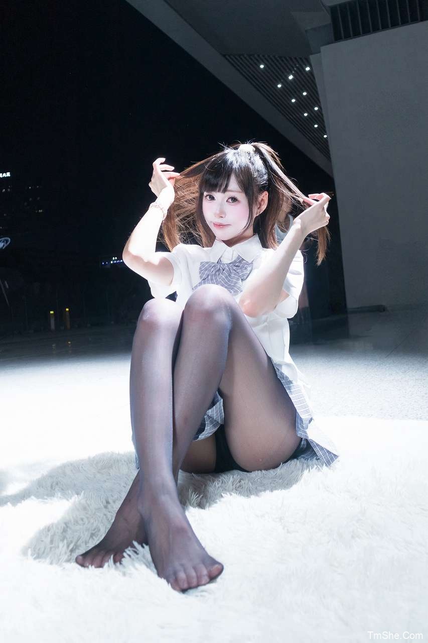 「COSER小梦酱」摄影素材 –  斜刘海单马尾JK(23P/201MB)-猫萌