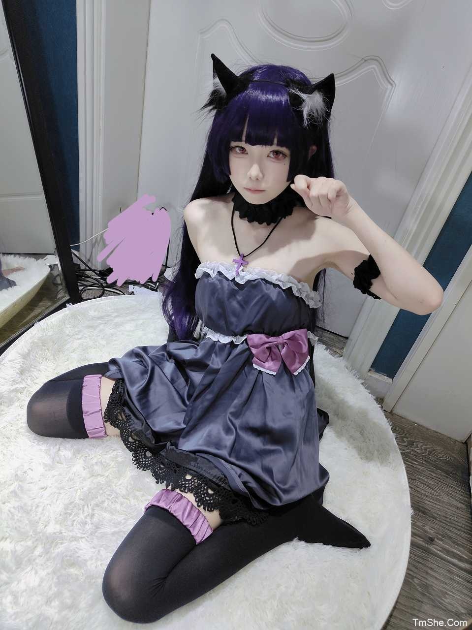 御子miko(miko3) 绘画参考 – 黑猫睡衣(38P/165MB)-猫萌