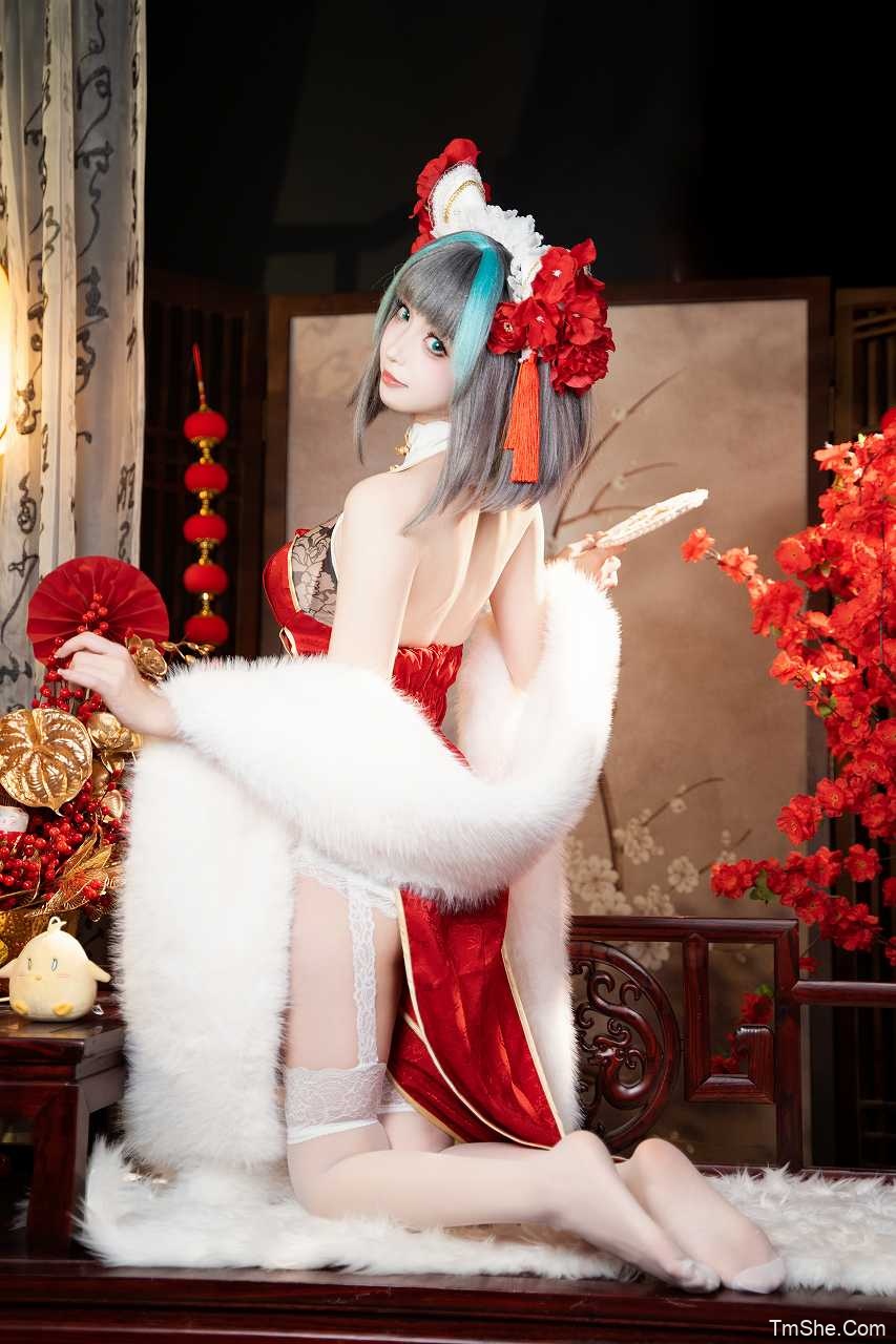 「祖木子」摄影素材 – 碧蓝航线 柴郡新年(35P/572MB)-猫萌
