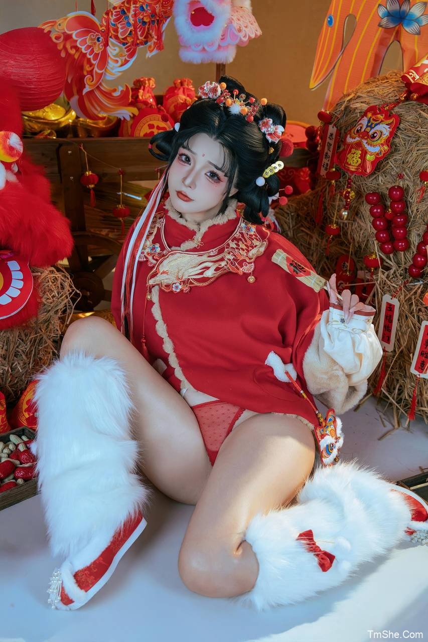 「yuuhui玉汇」26新春特辑 – 醒狮少女(131P/2V/2.10GB)-猫萌