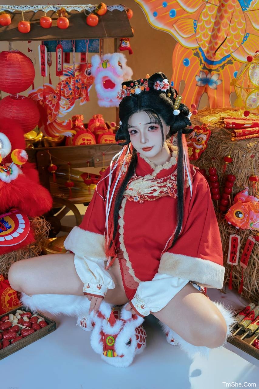 「yuuhui玉汇」26新春特辑 – 醒狮少女(131P/2V/2.10GB)-猫萌