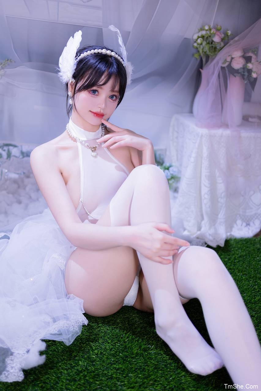 星黛鹿鹿(千反田鹿子) 电子素材 –  白丝花嫁(50P/540MB)-猫萌