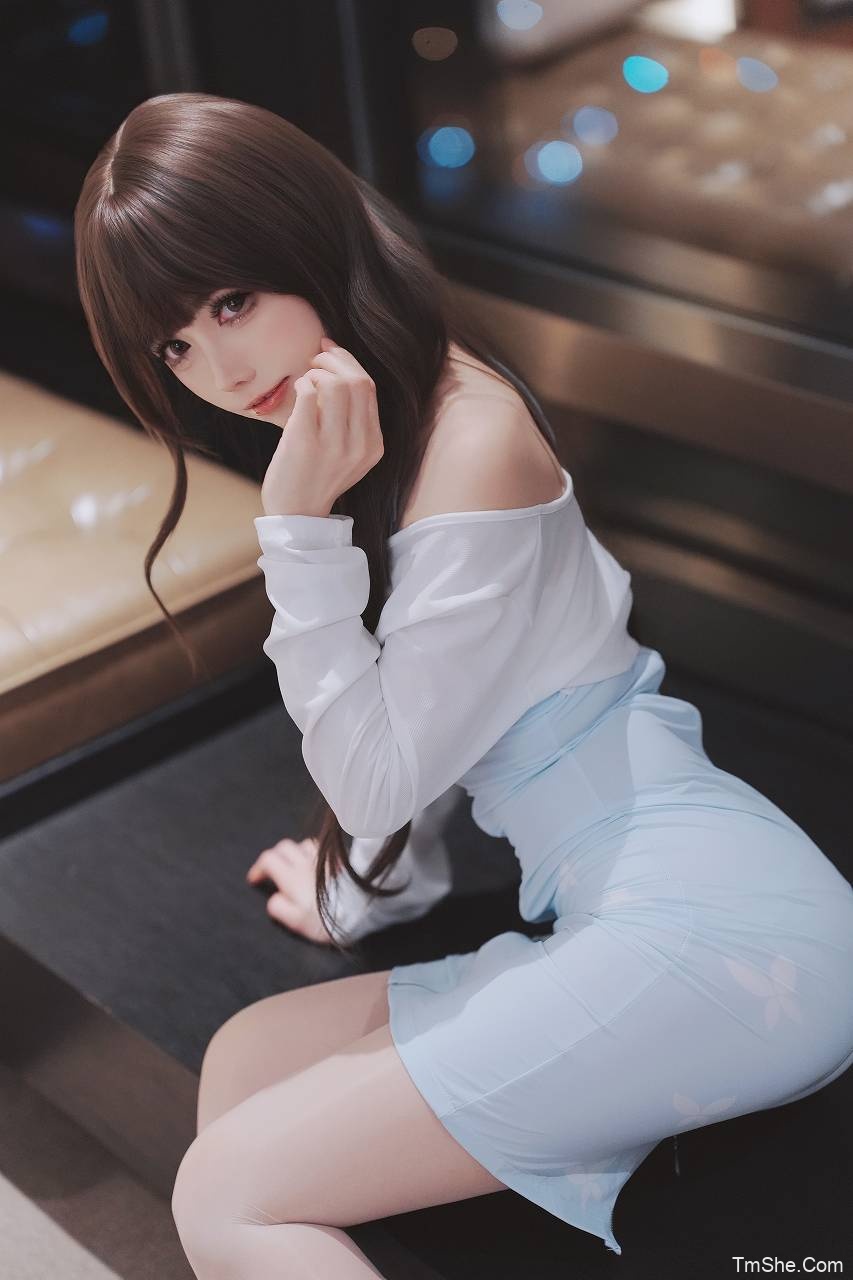 「COSER衣衣」电子素材 – 蓝色包臀裙(60P/1.30GB)-猫萌