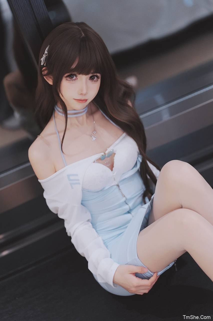 「COSER衣衣」电子素材 – 蓝色包臀裙(60P/1.30GB)-猫萌