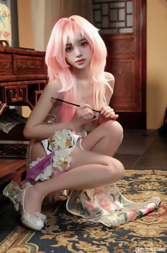 「Liya莉莉娅」电子素材 – 粉黛 旗袍(24P/132MB)-猫萌