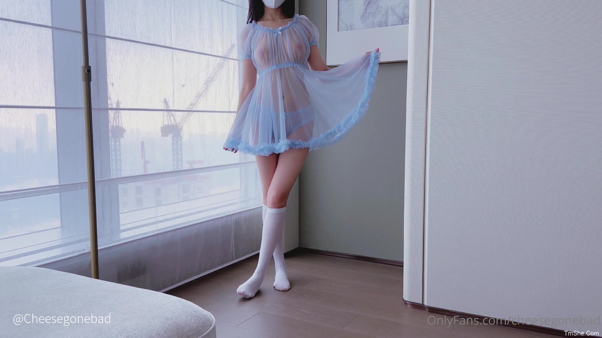 「Cheese奶酪坏了」视频 – 蓝色纯欲网纱 私房(1V/420MB)-猫萌