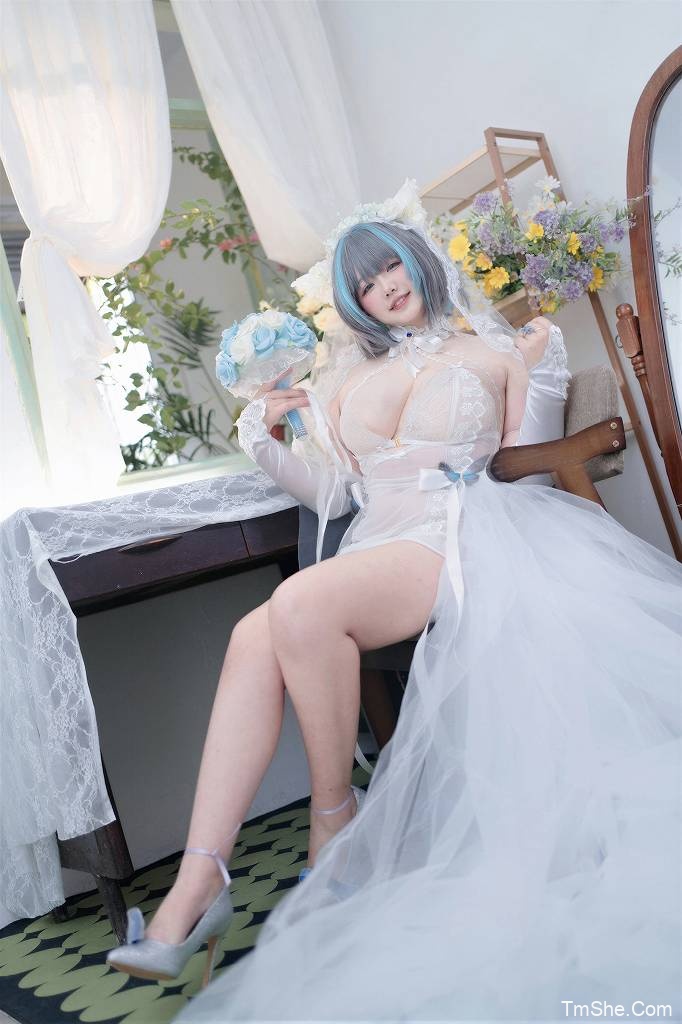 「阿半今天很开心」碧蓝航线 – 柴郡誓约花嫁(130P/4V/1.29GB)-猫萌
