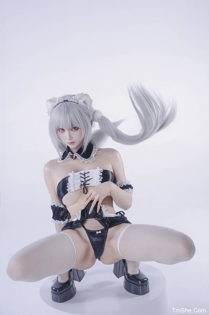 「蠢沫沫」摄影作品 – 白发粉猫(22P/75MB)-猫萌